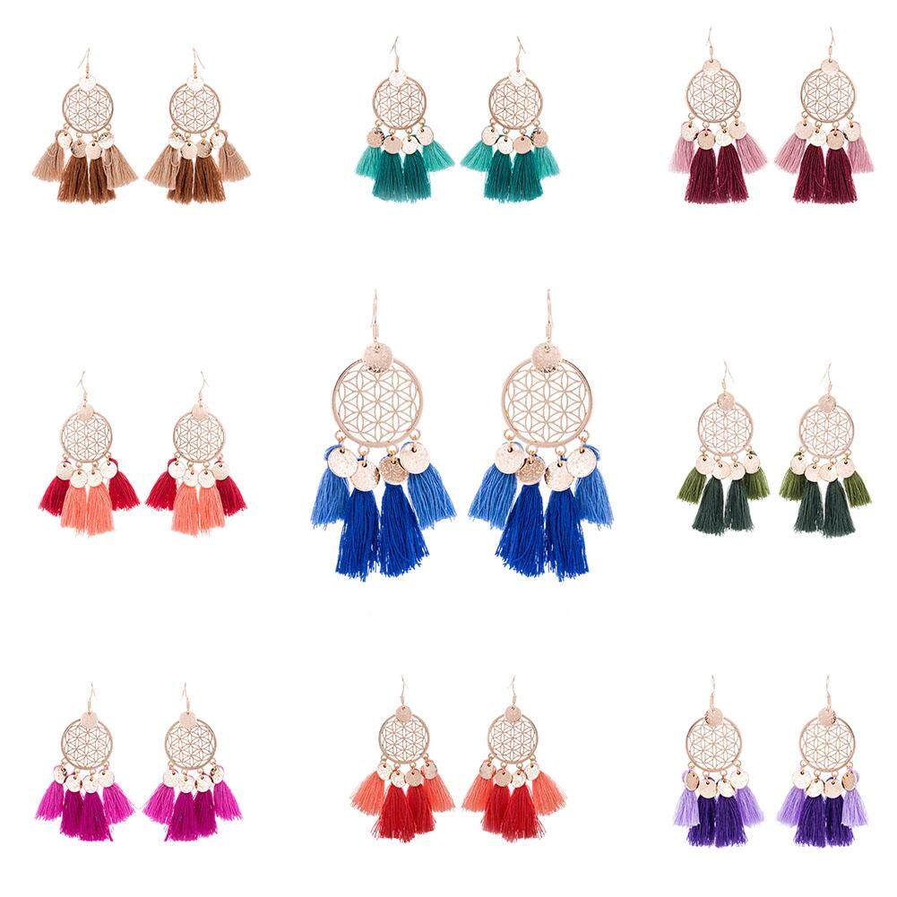 Elegant Bohemian Earrings Long Tassel Fringe Boho Dangle Earrings September 2018 - 2 Elegant Bohemian Earrings Long Tassel Fringe Boho Dangle Earrings - 2
