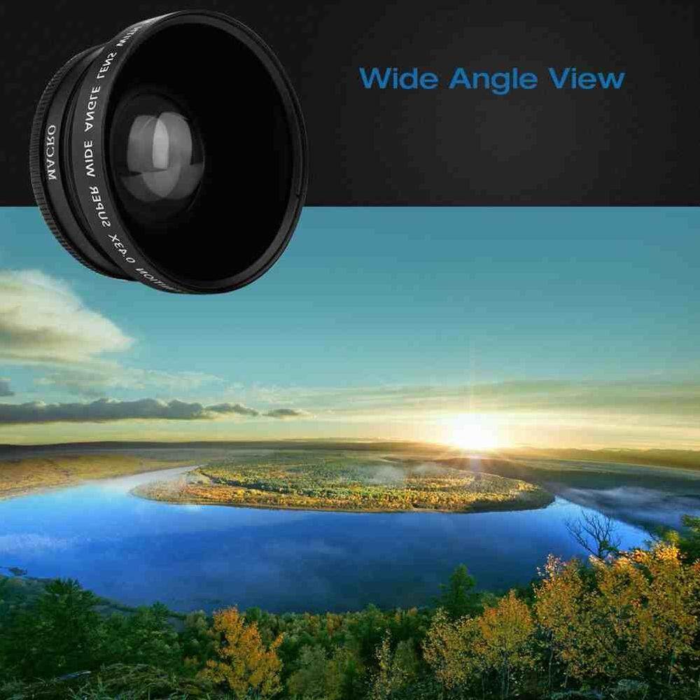 Liyc 72 Mm HD 0.43x Makro Sudut Lebar Lensa Konversi untuk Canon Nikon Kamera Sony-Intl