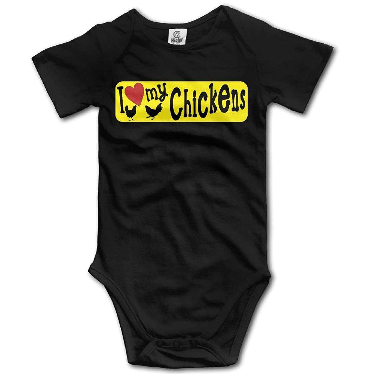 Nyaman Bayi Lengan Pendek Romper Segitiga Bodysuit Onesies Bayi Balita I Cinta My Ayam Pendakian Pakaian Pakaian-Internasional