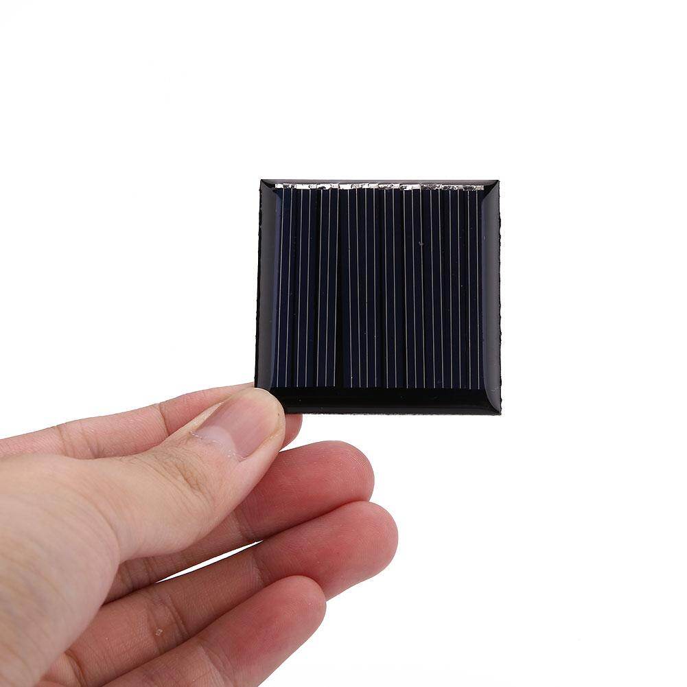 0.25 วัตต์ 5 โวลต์แผงพลังงานแสงอาทิตย์ขนาดมินิที่ชาร์จโซล่าเซลล์ Polycrystalline แบบพกพา DIY สีดำ - INTL