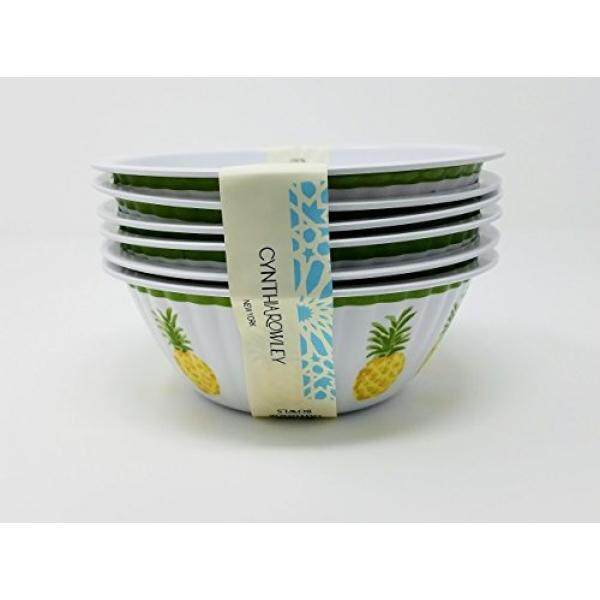 Cynthia Rowley Set 6 Nanas Mangkuk-100% Melamine-Nanas 6
