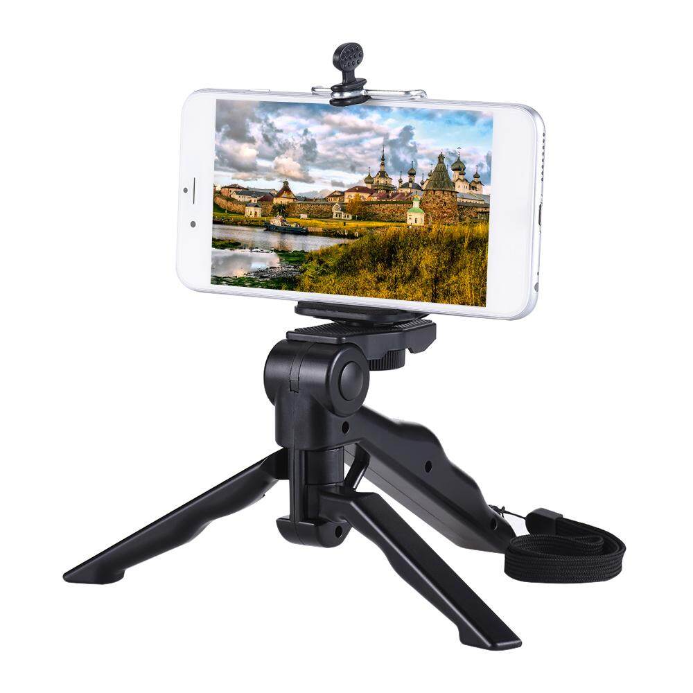 Andoer Mini Tripod Stand Support Holder Hand Grip Stabilizer with Smartphone Clip Bracket for iPhone 7 Plus/7/6/6 Plus/6s/ for Samsung Galaxy S7/S6 - intl