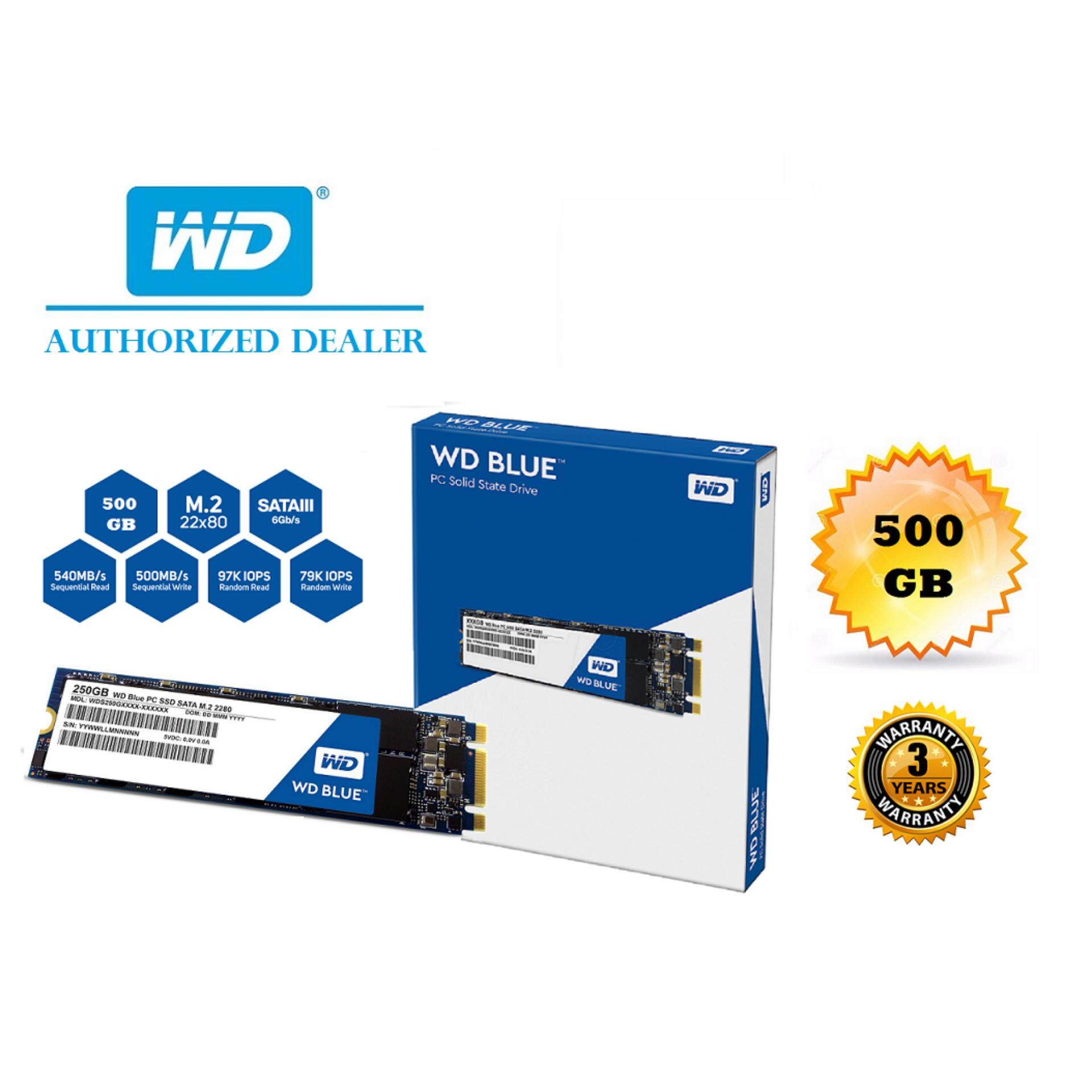 WD WESTERN DIGITAL SOLID STATE DRIVE WD BLUE PC SSD M.2 2280 SATA BLUE 250GB/500GB/1TB/2TB