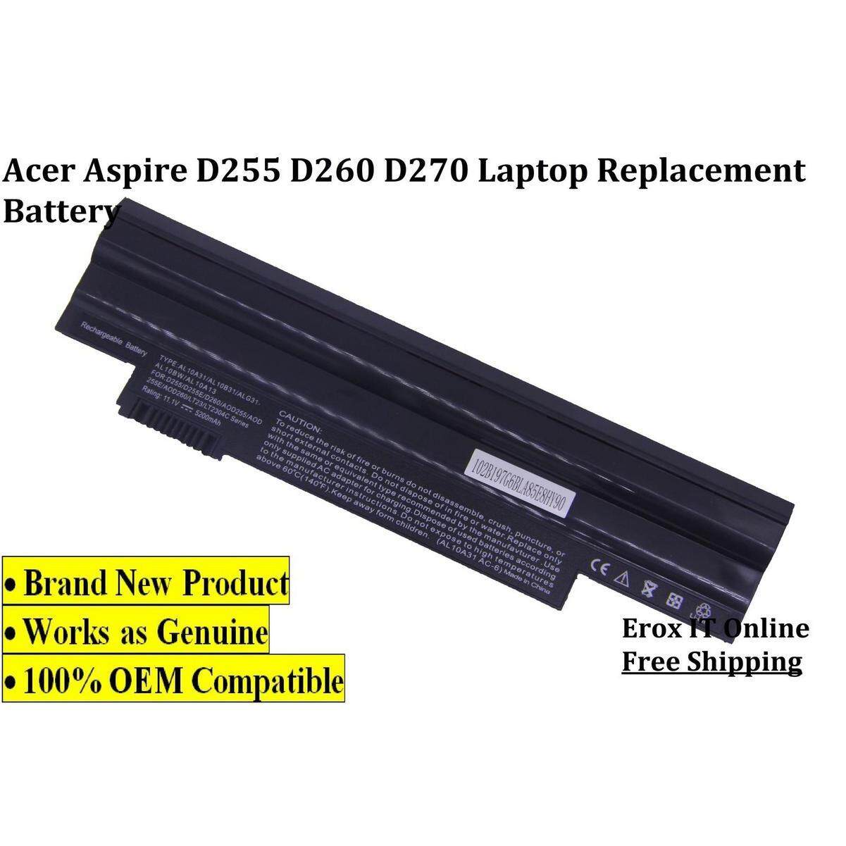 REPLACEMENT LAPTOP BATTERY FOR ACER ASPIRE ONE HAPPY (BLACK) /Acer D255 Battery Malaysia