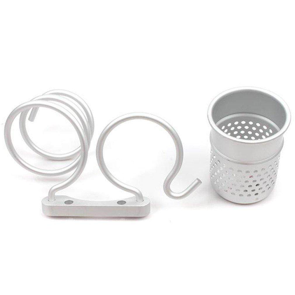 Wall Mount Hair Dryer Holder Rack Hair Drier Comb Flat Iron Storage Organizer