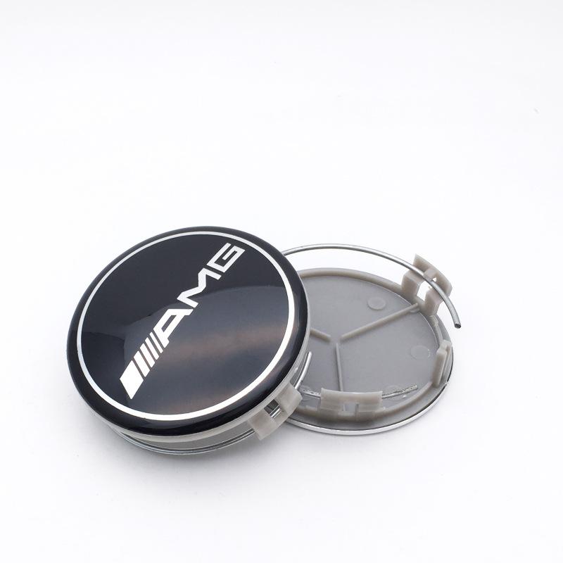4 chiếc nắp chụp trục bánh xe ô tô logo amg 75mm nắp biểu tượng huy hiệu bánh xe cho benz w203 w209 w240 r171 r199 c class slk clk slr amg