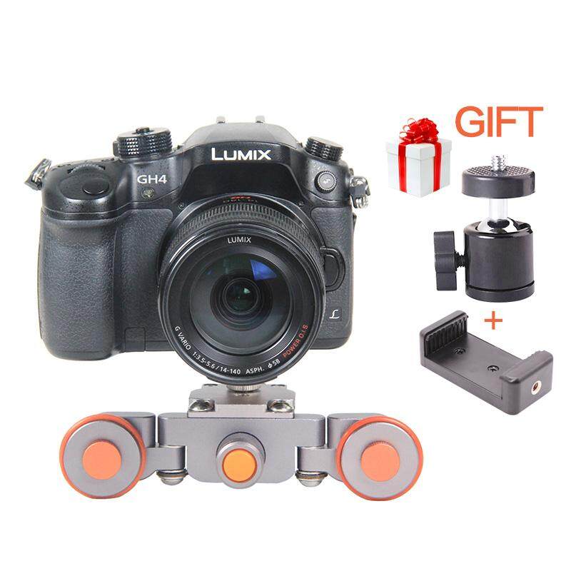 Kerek Pengangkut Video Mobil Kamera Bermotor Track Skater Geser untuk YouTube Smartphone Nikon Untuk Canon DSLR