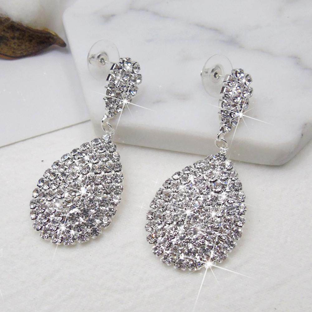 Bodhi Wanita Modis Berlian Buatan Tetesan Air Menjuntai Stud Anting-Anting Pernikahan Pesta Perhiasan (Perak)-Internasional Januari 2019 - 5 Bodhi Wanita Modis Berlian Buatan Tetesan Air Menjuntai Stud Anting-Anting Pernikahan Pesta Perhiasan (Perak)-Internasional - 5