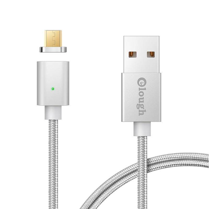 Ellen E04 Mikro Usb Magnetik Pengisi Daya Kabel Nilon Dikepang Kabel Data untuk Huawei Ponsel Android MicroUSB Magnet Kawat -Internasional