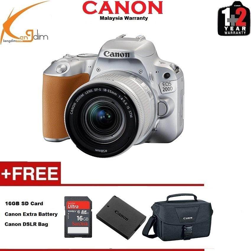 Canon EOS 200D DSLR Camera with 18-55mm Lens (Silver) (Canon Malaysia)