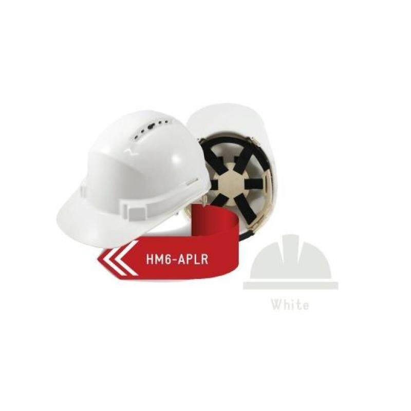 ISAF Industrial Safety Helmet c/w Ratchet Lock, Sweatband & Chinstrap - White