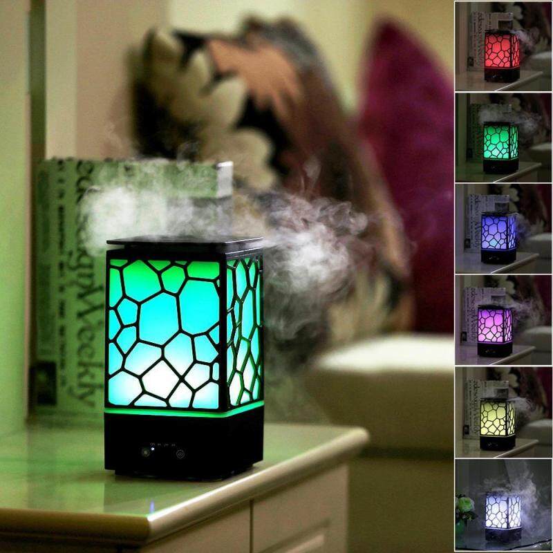 opkmc Aroma Diffuser Humidifier, Chinese Water Cube 200ml Aromatherapy Aroma Diffuser, Cool Mist Humidifiers With Auto-Shut-Off 7 Color LED Light For Home, Yoga, Office, Spa, Bedroom, Baby Room - intl Singapore