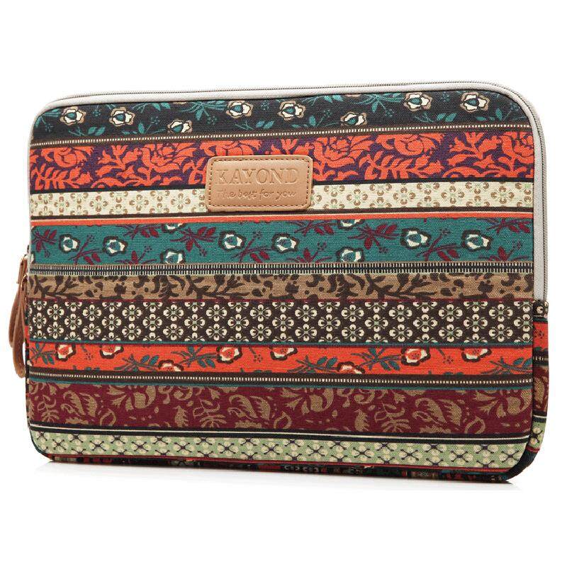 Kayond Laptop Casing, Boheme Gaya Kanvas Kain Kantong untuk 35.8 Cm (14 Inch) LAPTOP/Buku Catatan Komputer, Mistik Hutan-Internasional