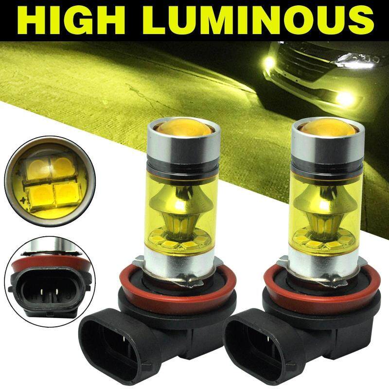 Bảng giá 1 pcs Car LED fog lights 9005 100W 20LED gold light highlight fog lamp fog lights - intl