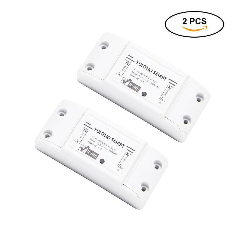 niceEshop Smart Wifi Remote Timer Switch For Lamp Electric Fan Appliance ,DIY Sonoff Switch Via Iphone Android (Single Channel) *2PCS
