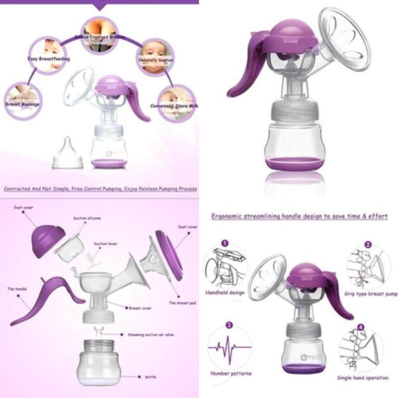 Lunar Valley Baru Seksi Manual Breast Pompa Silikon Makan Pompa Tangan Portabel Susu Kolektor untuk Bayi Payudara Menyusui Food Kelas BPA Bebas Susu Breastpump Tutup-Putih-Satu Ukuran-Internasional