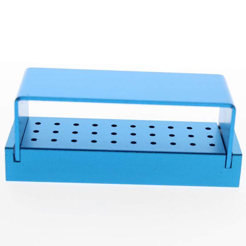 30 Holes Dental Bur Holder Stand Autoclave Disinfection Box Case