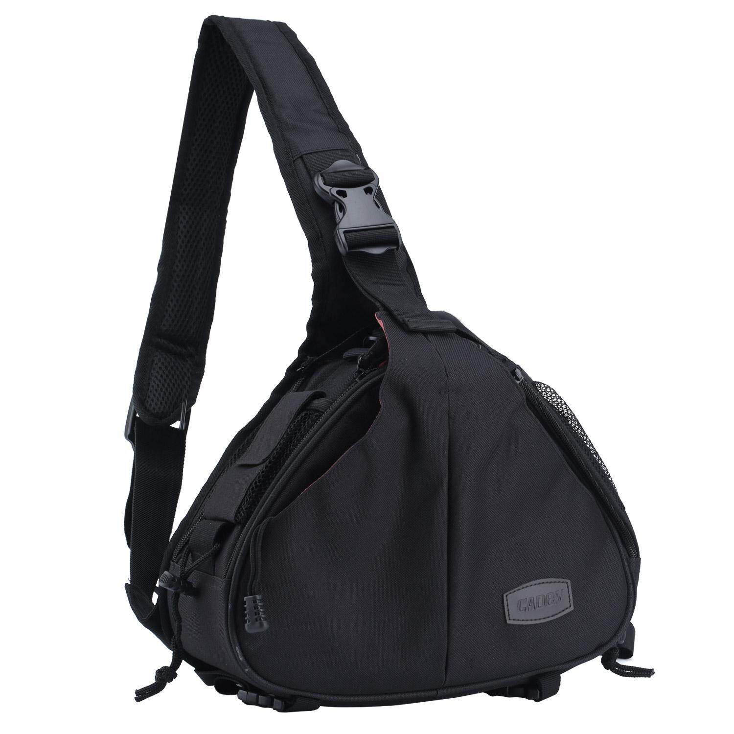 Teekeer Black Waterproof Crossbody Single Shoulder Nylon Bag For Camera Canon 600D D600 7D 5D2 60D And Nikon D90 D60 D700 D7000