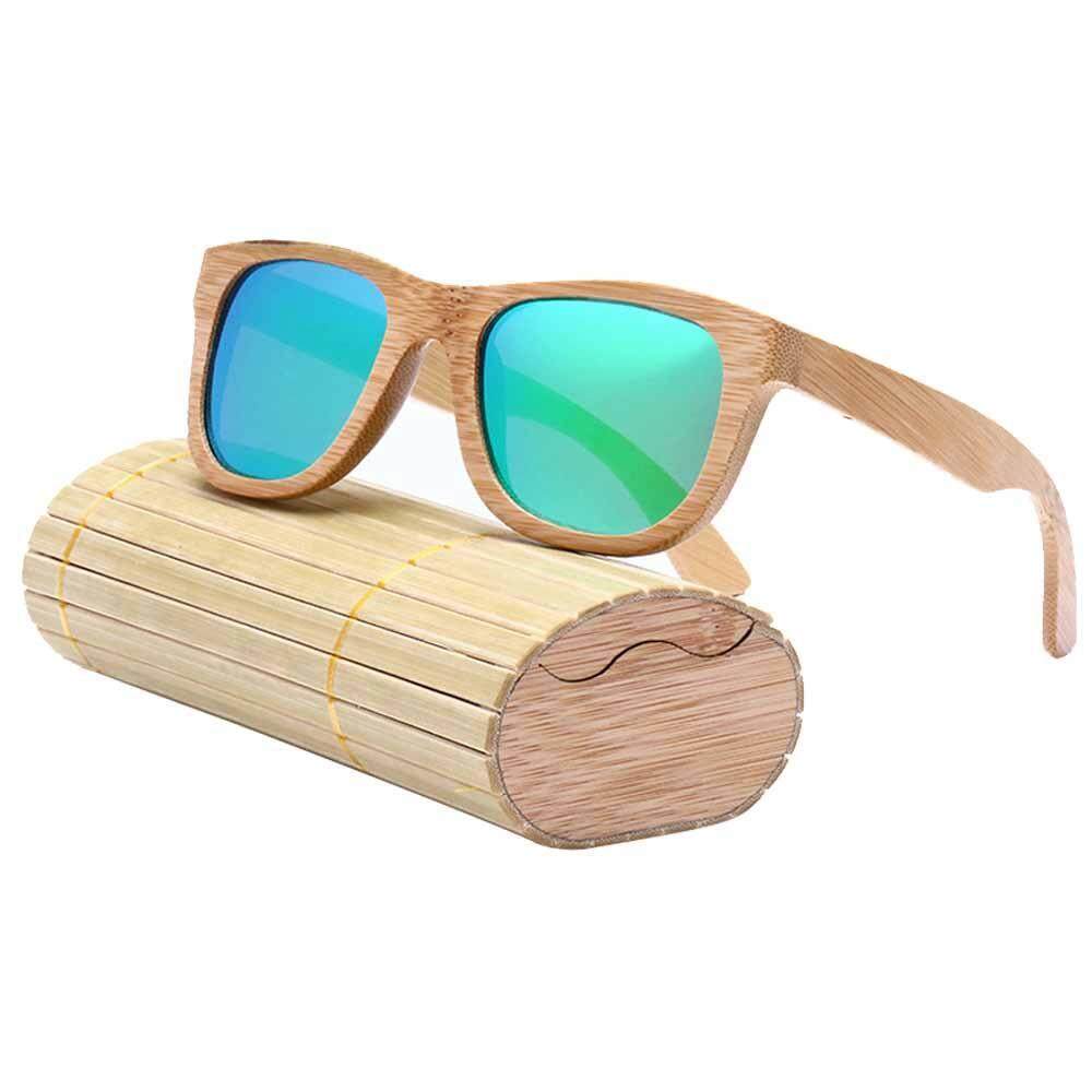 Ailang Antik Bambu Sunglass untuk Wanita Pria, Cahaya Terpolarisasi, dengan Kotak Penyimpanan-Internasional