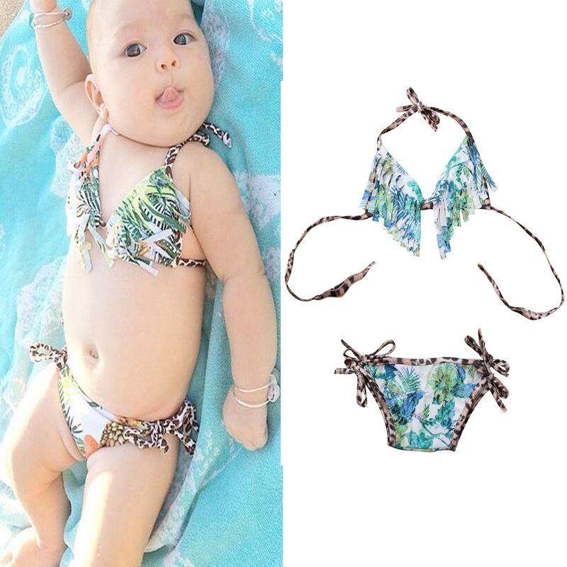 Panas Bayi Gadis Rumbai Bikini Baju Renang Baju Renang Musim Panas Pakaian