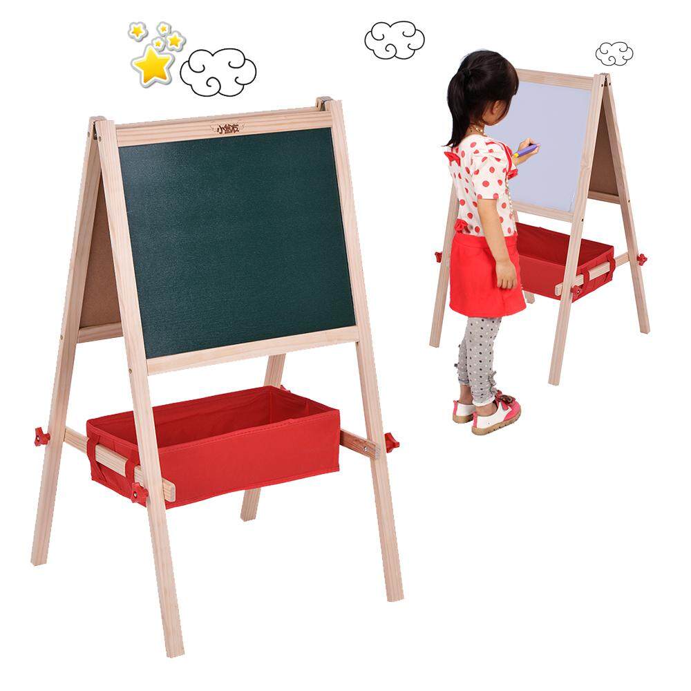Home Art Easels At Best In Singapore Kids Wooden Art Easel Chalkboard White Drawing Board Dual Sided Magnetic Education With
