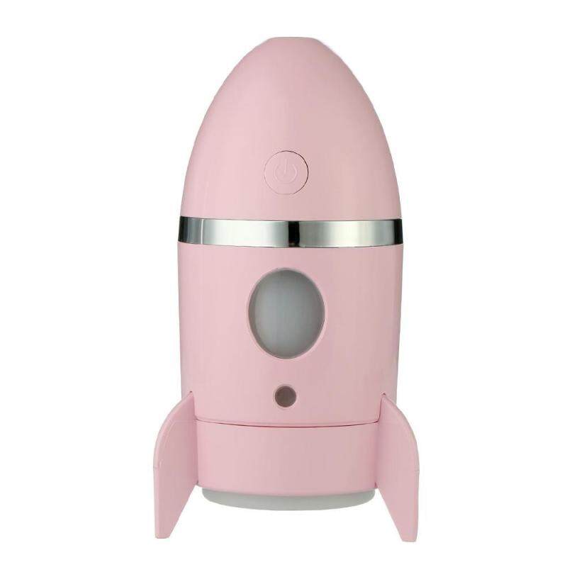 ninror Mini USB Rocket Humidifier Office Car Humidifier Desktop Luminous Humidifier(Light Pink) Singapore