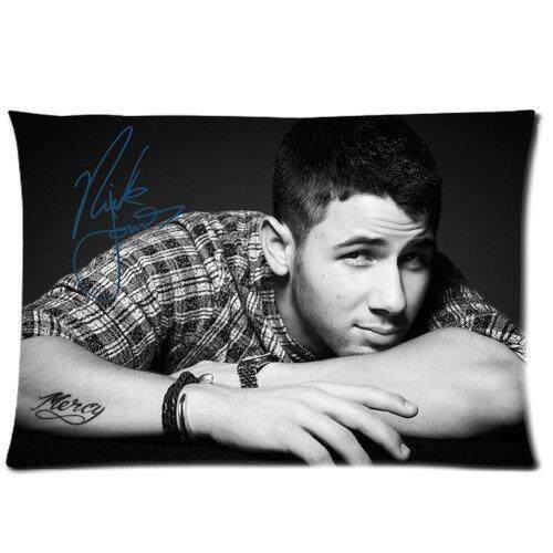 Bedroom Decor Custom Nick Jonas Pillowcase Soft Zippered Throw Pillow Cover Cushion Case Covers Fasfion Design Two Sides Printed 20x26 Pillows - intl