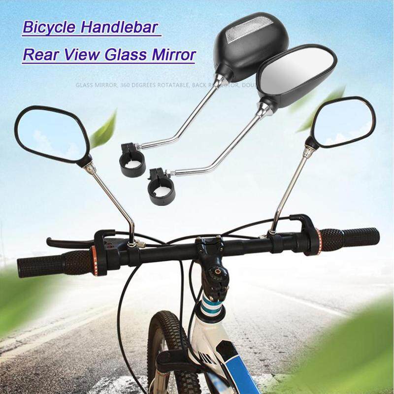 Mua 2pcs Bicycle Handlebar Rear View Glass Mirror Bike Cycling Wide Range Back Sight Reflector Angle Adjustable Glass Mirrors - intl