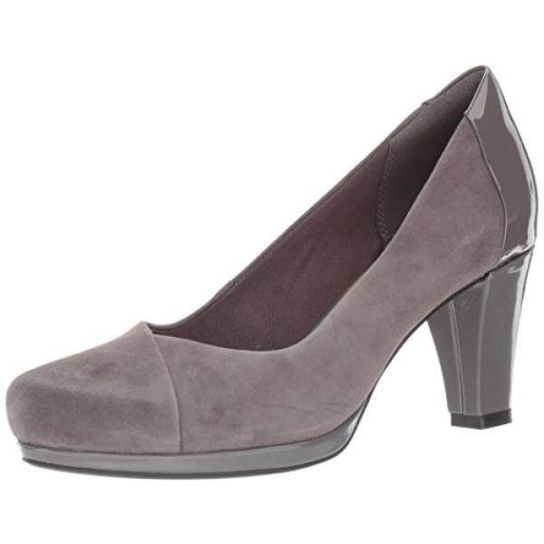 Clarks Wanita Chorus Carol Gaun Pompa, Gelap Grey Combi, Kami-Internasional