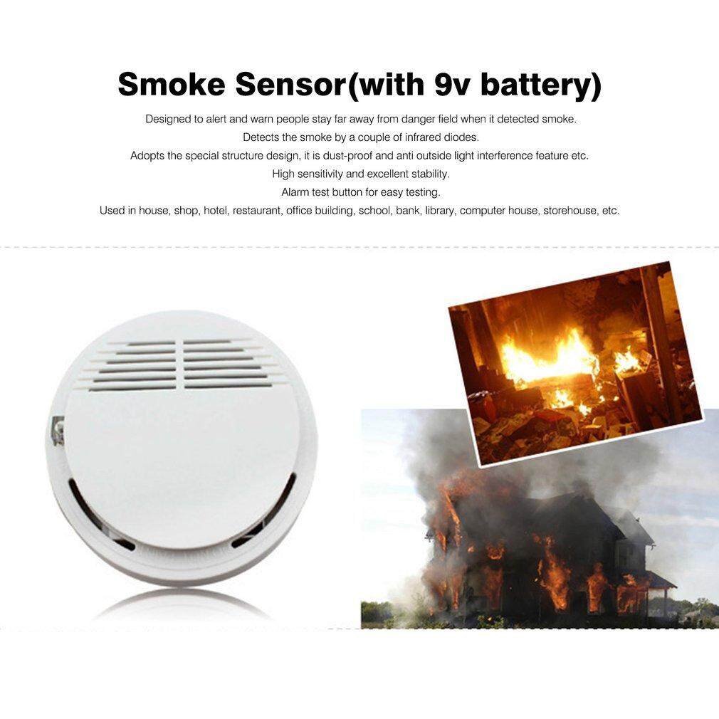 GETEK Independent Type Smoking Detector Alarm Fire Smoke Sensor For Home Security