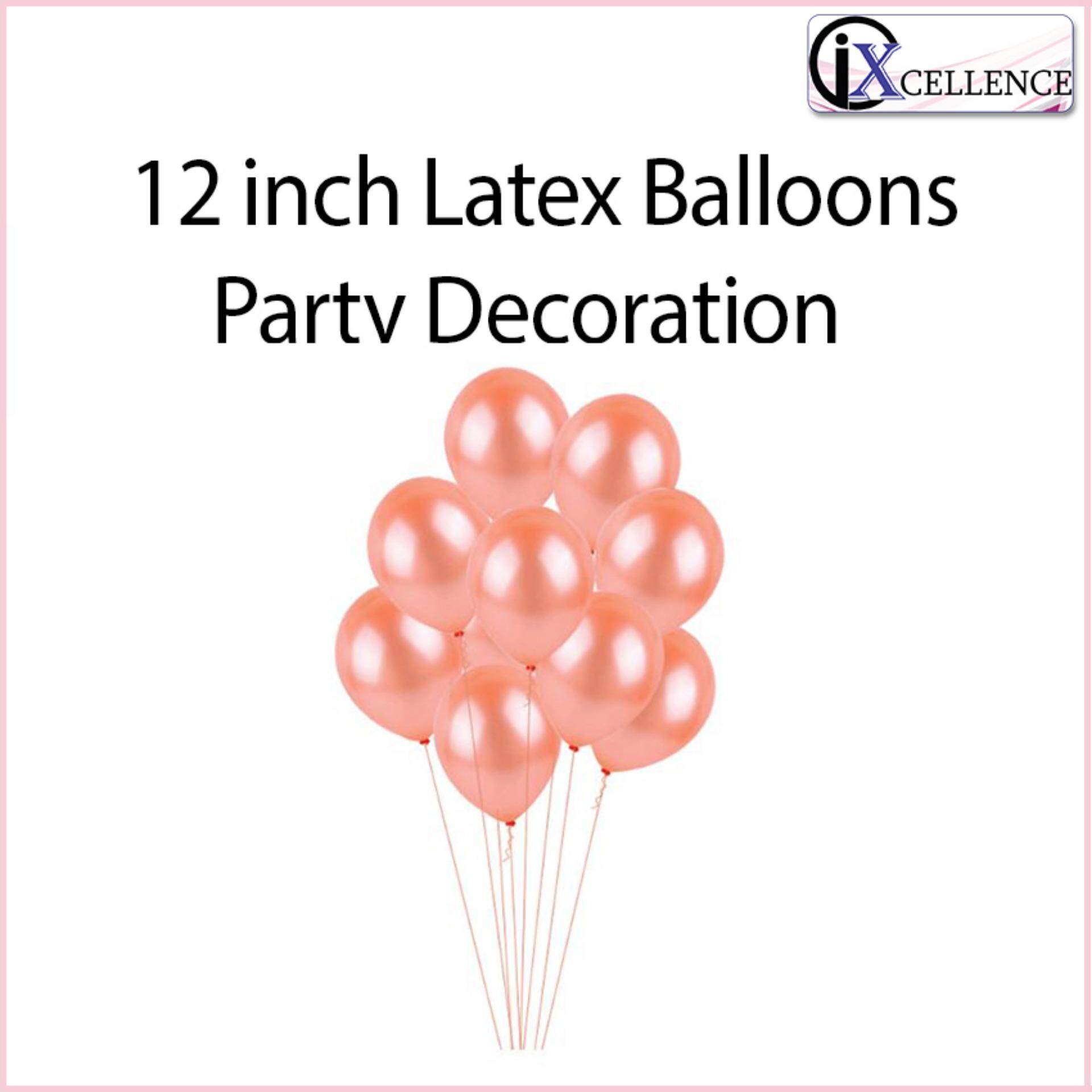 [IX] 12 inch Latex Balloons for Party Decoration 1 pcs (Rose Gold)