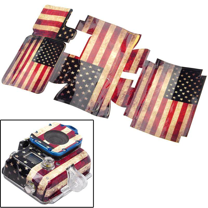 Retro Amerika Serikat Kasus Pola Bendera Stiker untuk GoPro HERO3-Internasional