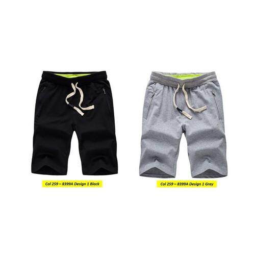 [Pre-Order] Korean Style Men Casual Short Pants Collection 259-8399A Design 1 (Black) (ETA: 2022-11-30)