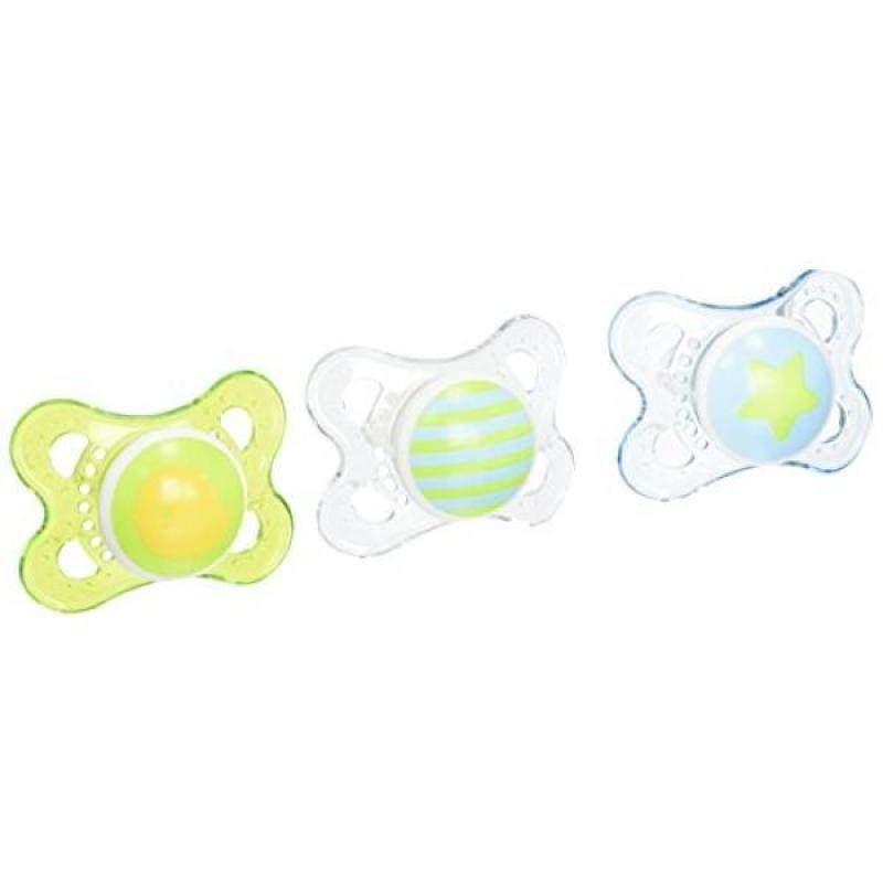 MAM Clear 3 Piece Orthodontic Pacifier, Boy, 0-6 Months - intl Singapore