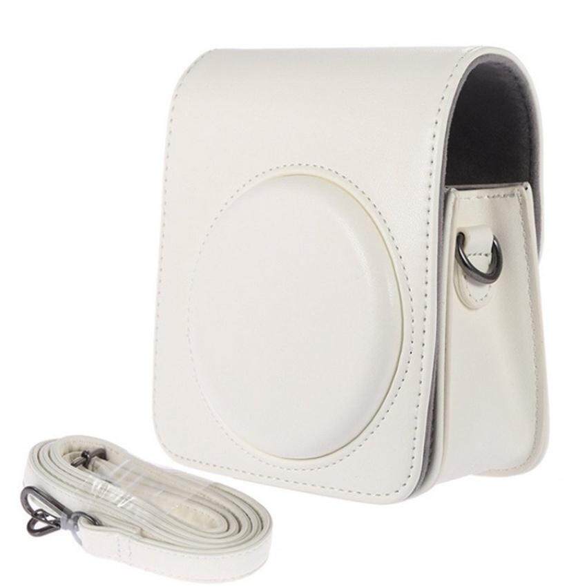 PU Klasik Kulit Vintage Kamera Saku Digital Tas untuk Fujifilminstaxmini 70 Instan Film Kamera (Putih)-Intl