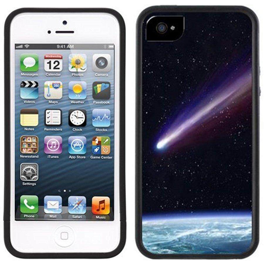 Komet Meteor Shooting Bintang Buatan Tangan iPhone 5 Hitam Bemper Plastik Case-Internasional