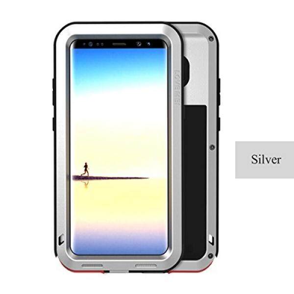 Samsung Galaksi Note 8 Case, aluminium Terbaru Ekstrim Anti Guncangan Weather Debu/Kotoran Tahan Tahan Case dengan Militer Berat Tugas Pelindung Case Cangkang untuk Samsung galaksi Note 8 Case (Perak) -Internasional