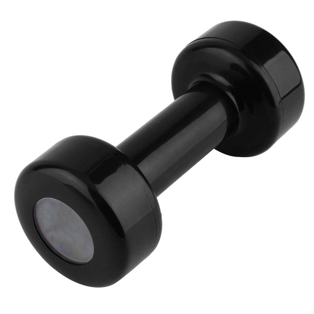P-TOP Normal Latihan Mengangkat Dumbbell Jenis LCD Meja Digital Jam Alarm-Hitam-Internasional