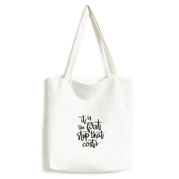 Ini Adalah Langkah Pertama Yang Harganya Quote Lingkungan Bisa Dicuci Belanja Tote Tas Kanvas Ketrampilan Hadiah-Internasional