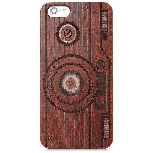 Kamera Kayu Bingkai Gaya Penutup Belakang Case untuk iPhone 6 Plus/6 S PLUS