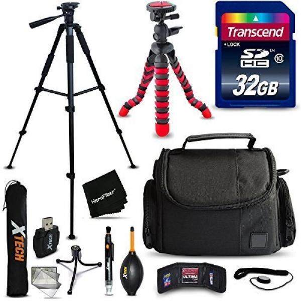 Almm 32 GB Aksesori Perlengkapan untuk Nikon Coolpix B700, B500, A900, L840 L830, L820, l620, L610, P900, P610, P600, Perlengkapan Meliputi: 32 GB Ingatan Kartu + Kasus Empuk + 60 Inch Tripod + 12 Fleksibel Tripod + Lebih-Internasional