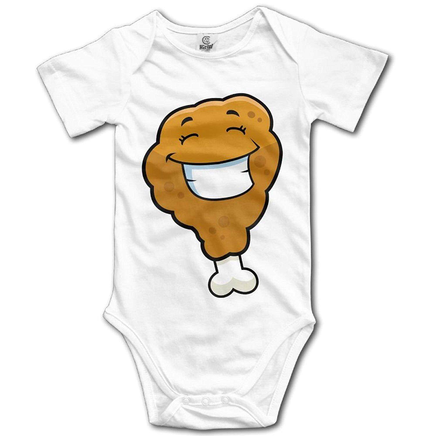 Nyaman Bayi Lengan Pendek Romper Segitiga Bodysuit Onesies Bayi Balita Smile Ayam Goreng Pendakian Pakaian Pakaian-Internasional