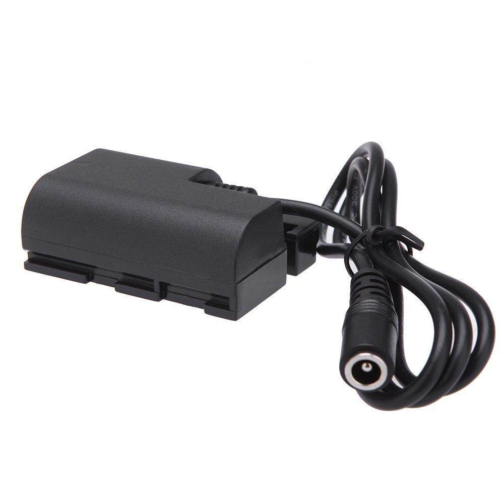 ACK-E6 AC 100-240V Power Adapter with DC Coupler Cable Kit for Canon EOS 60D/70D/6D/7D/5D/Mark II/III black