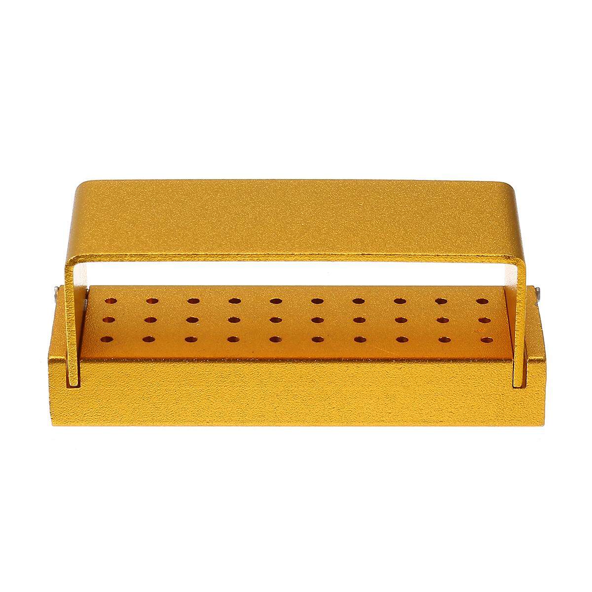 2PCS 30 Holes Dental Bur Holder Stand Autoclave Disinfection Box Case