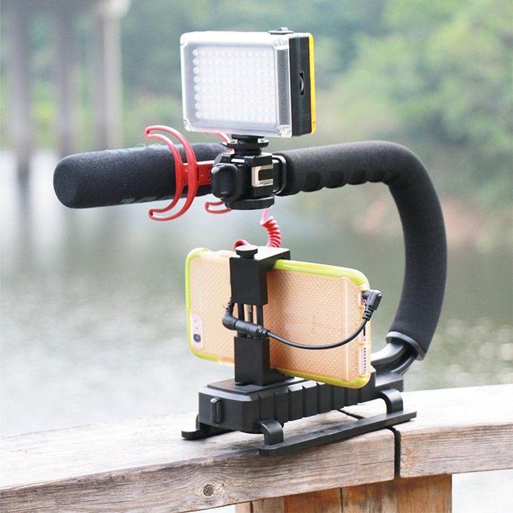 Petir Celephone 2018 Baru Kamera Pemegang Stabilisator Video Portabel Rotasi 360 Derajat C Berbentuk DSLR DV-Intl