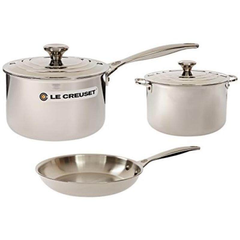 Le Creuset 5-Piece Tri-Ply Stainless Steel Cookware Set - intl Singapore