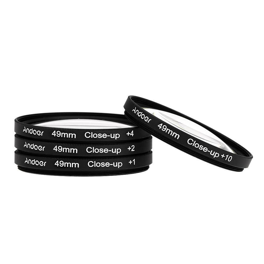 Andoer 49 Mm Penutup Makro-Up Set Filter + 1 + 2 + 4 + 10 dengan Kantong Untuk Nikon Canon Sony DSLR -Intl