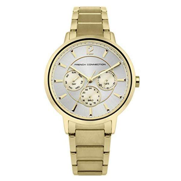 French Connection Wanita Kuarsa Logam dan Anti Karat Kasual Jam Tangan, Warna: Gold-Toned (Model: FC1300GM)-Internasional