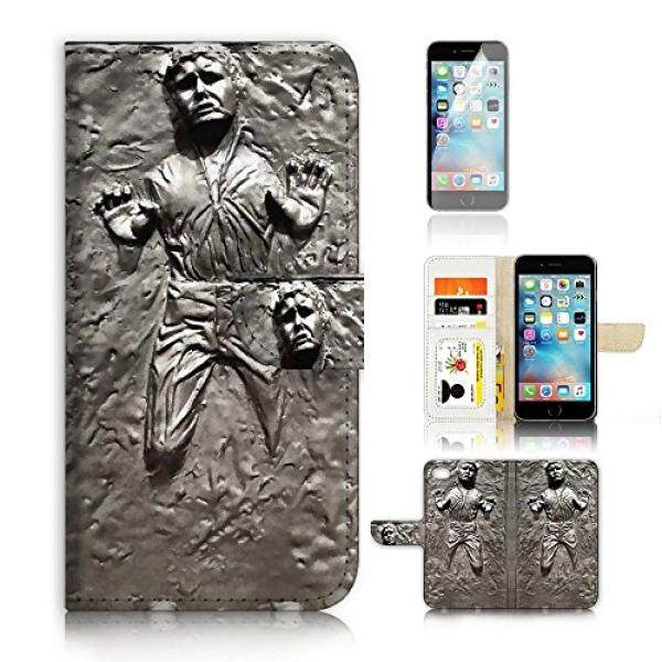 ( For iPhone 8 Plus / iPhone 7 Plus ) Flip Wallet Case Cover & Screen Protector Bundle! A8555 Starwars Han Solo - intl