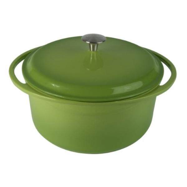 Artland La Maison Melemparkan Iron Sepanjang Casserole Dish, 7.4-Quart, Hijau-Internasional